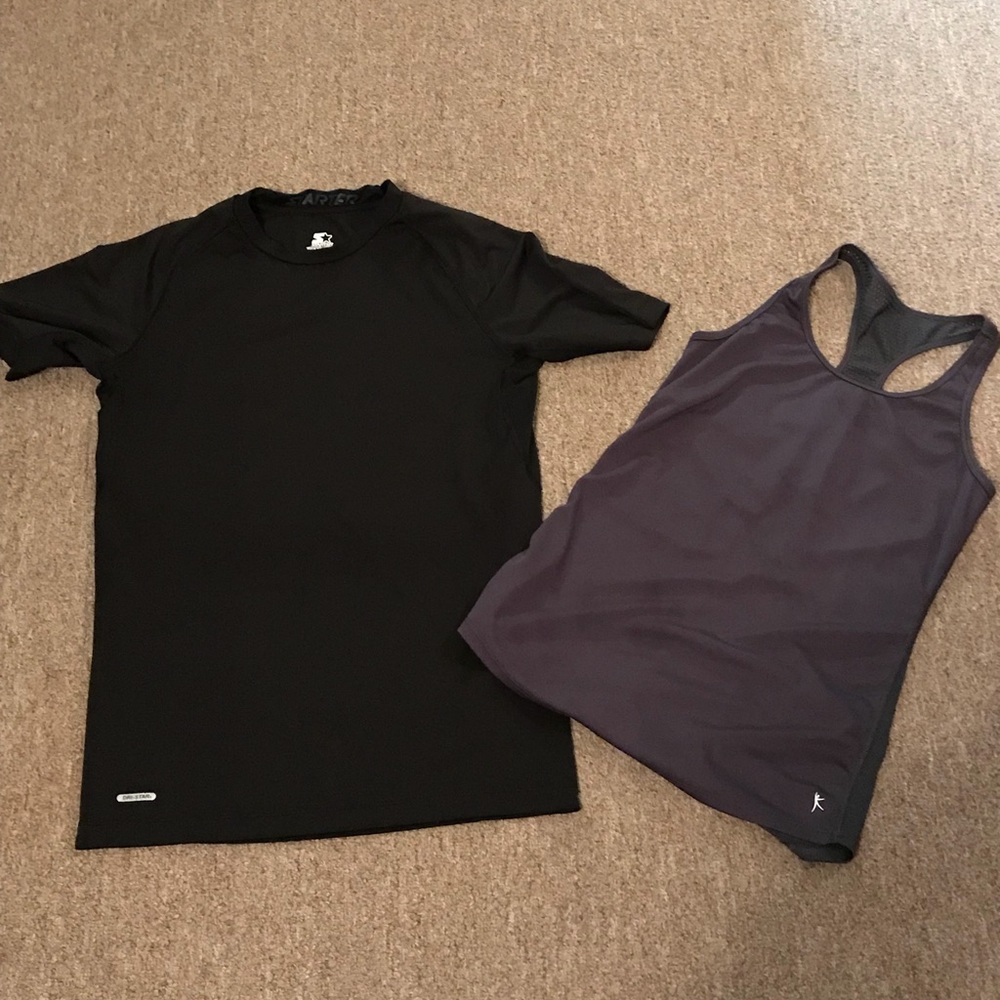 Lot of 2 work out tops size small